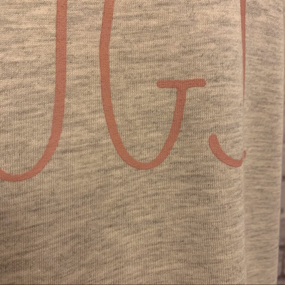 NWT Rae Dunn HUGS T-Shirt in Heather Oatmeal - Picture 5 of 11